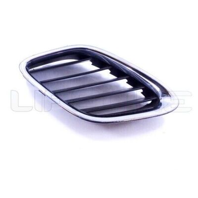 03-07 Saab 9-3 Front Bumper Upper RIGHT GRILLE INSERT Chrome OEM p/n 12787228