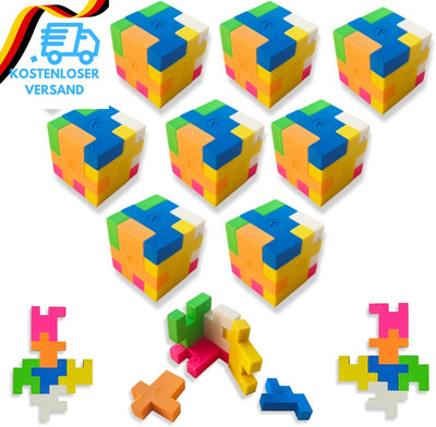 ICEPAPA, 9 Stück Würfelpuzzle Eraser, Radiergummi Kinder Puzzle. Geeignet Als Mi