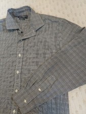 Lauren Ralph Lauren Slim Fit Stretch Non Iron Dress Shirt Mens 17.5 34/35 Black