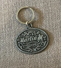 Marlin Firearms Vtg Style Pewter Keychain Est. 1836 “proudly made in USA” NEW