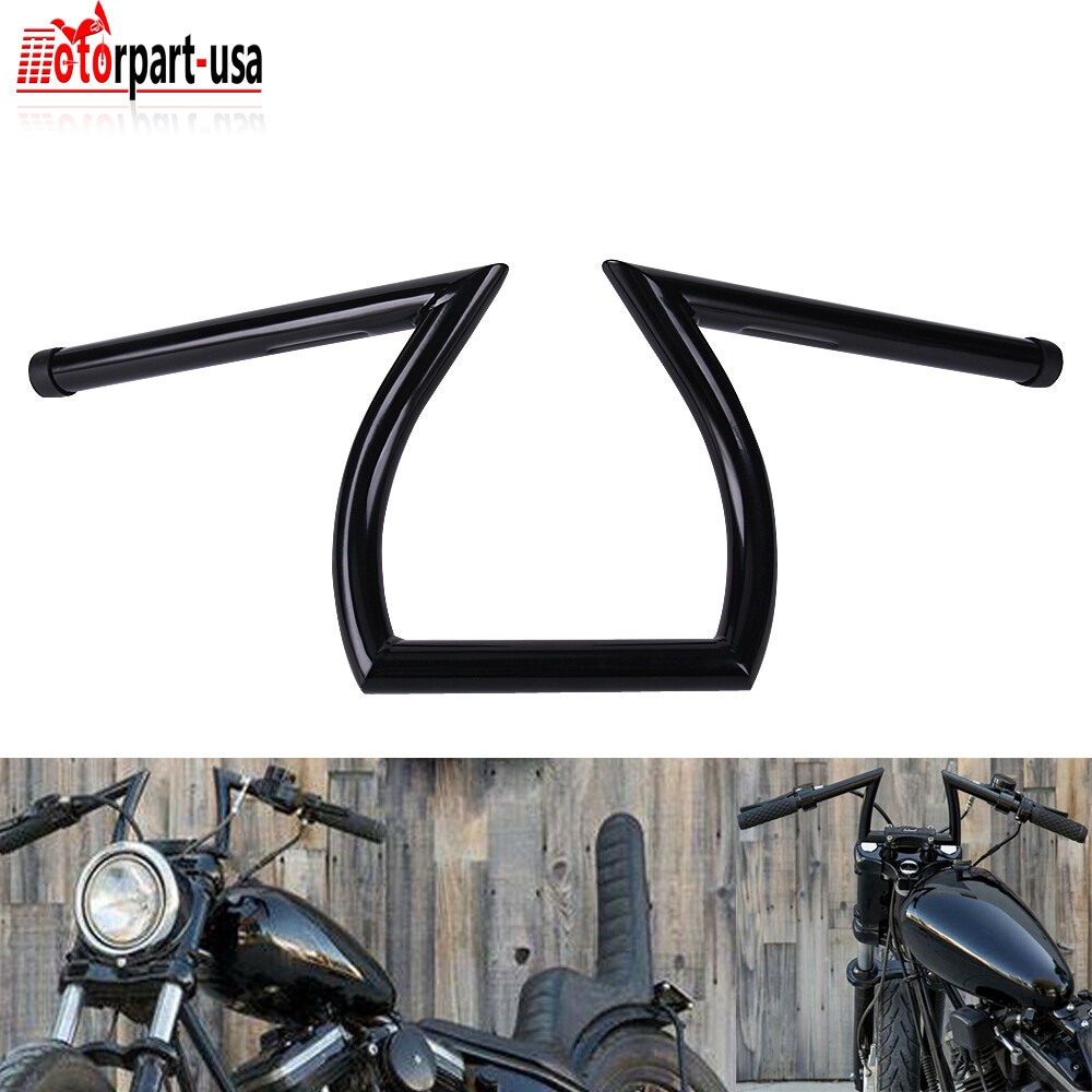 1'' Motorcycle Handlebars Z Bar Drag Bars For Harley Honda Yamaha Suzuk Aprla | eBay