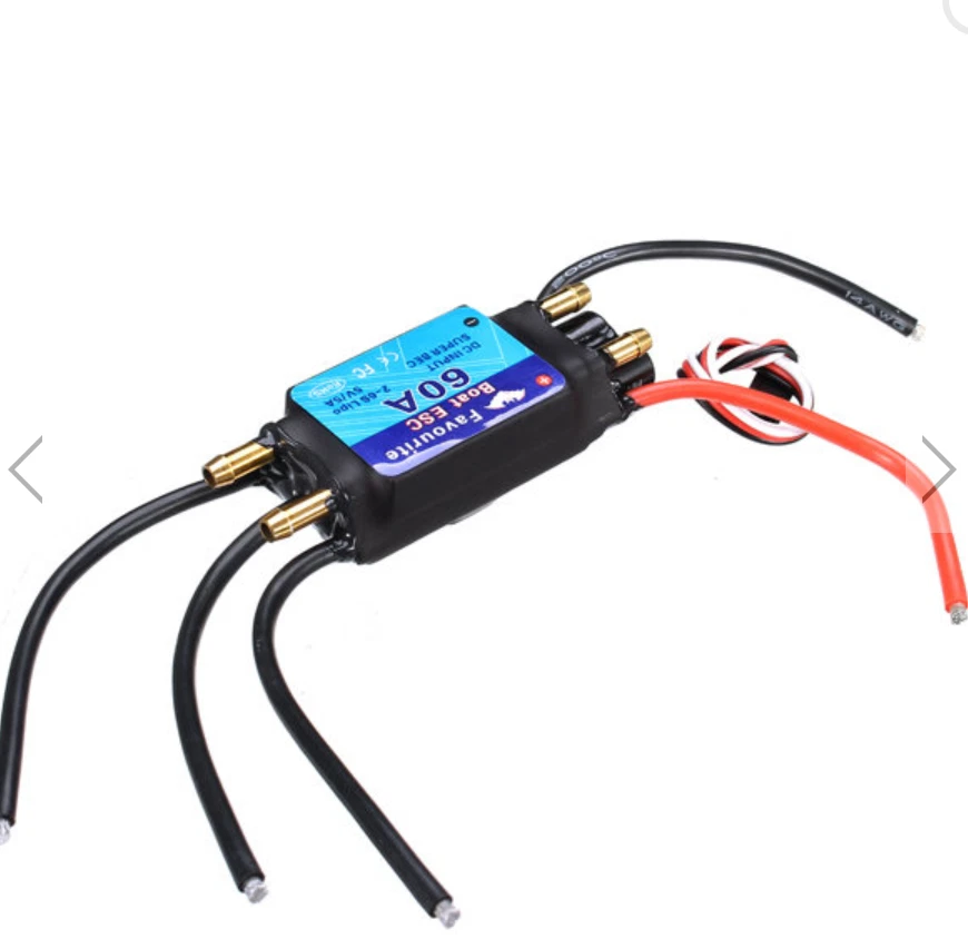 60A Brushless Senseless RC Boat 6S/24V ESC Speed Controller Waterproof 5V/5A   - Image 2 of 4