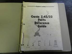 Genie Z-45/22 Boom Lift Parts Reference Guide Manual 1st Edition 28145