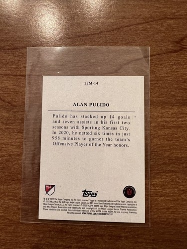 2022 Topps MLS Alan Pulido Mini Insert Sporting Kansas City Soccer Card - Picture 2 of 2