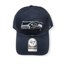 '47 Seattle Seahawks Clean Up Navy Adjustable Strap Hat Dad Cap