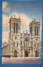 Postcard San Antonio Texas Pristine Postcard San Fernando Cathedral, Postcard 