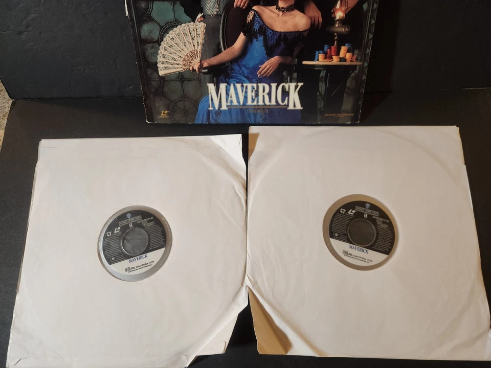 MAVERICK LASERDISC 1994 WIDESCREEN DOUBLE DISC MEL GIBSON, JODIE FOSTER EXP FN - Image 3 of 4