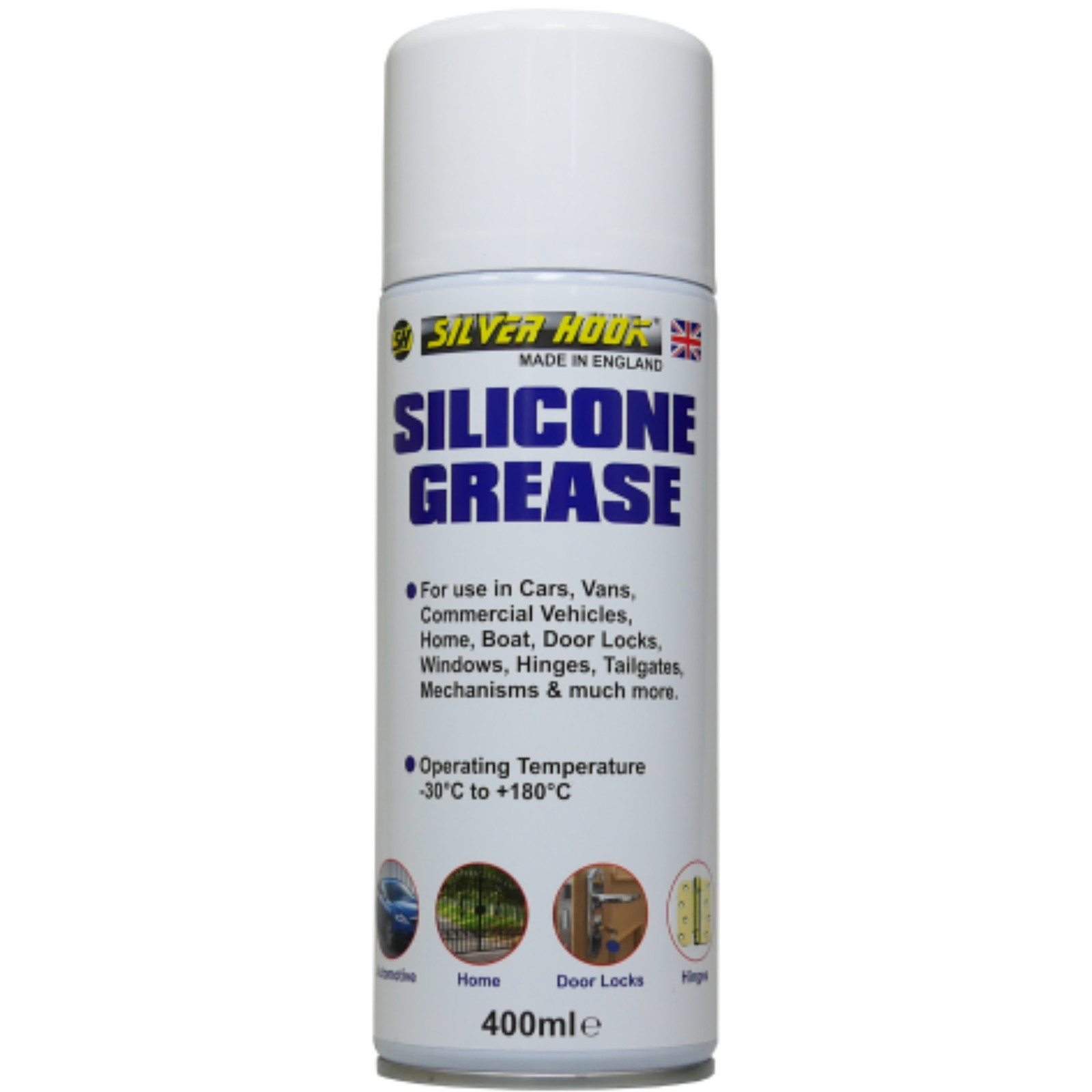 Silverhook Spray Grease Silicone Multi-Purpose Mechanisms Padlocks Locks 400ml