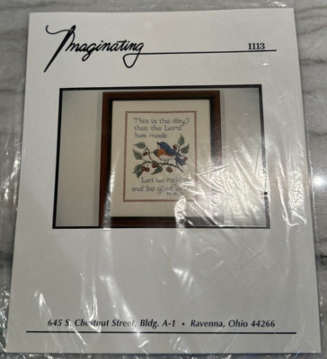 IMAGINATING ''THIS IS THE DAY''  #1113 PSALM 118:24 NEW COUNTED CROSS STITCH KIT
