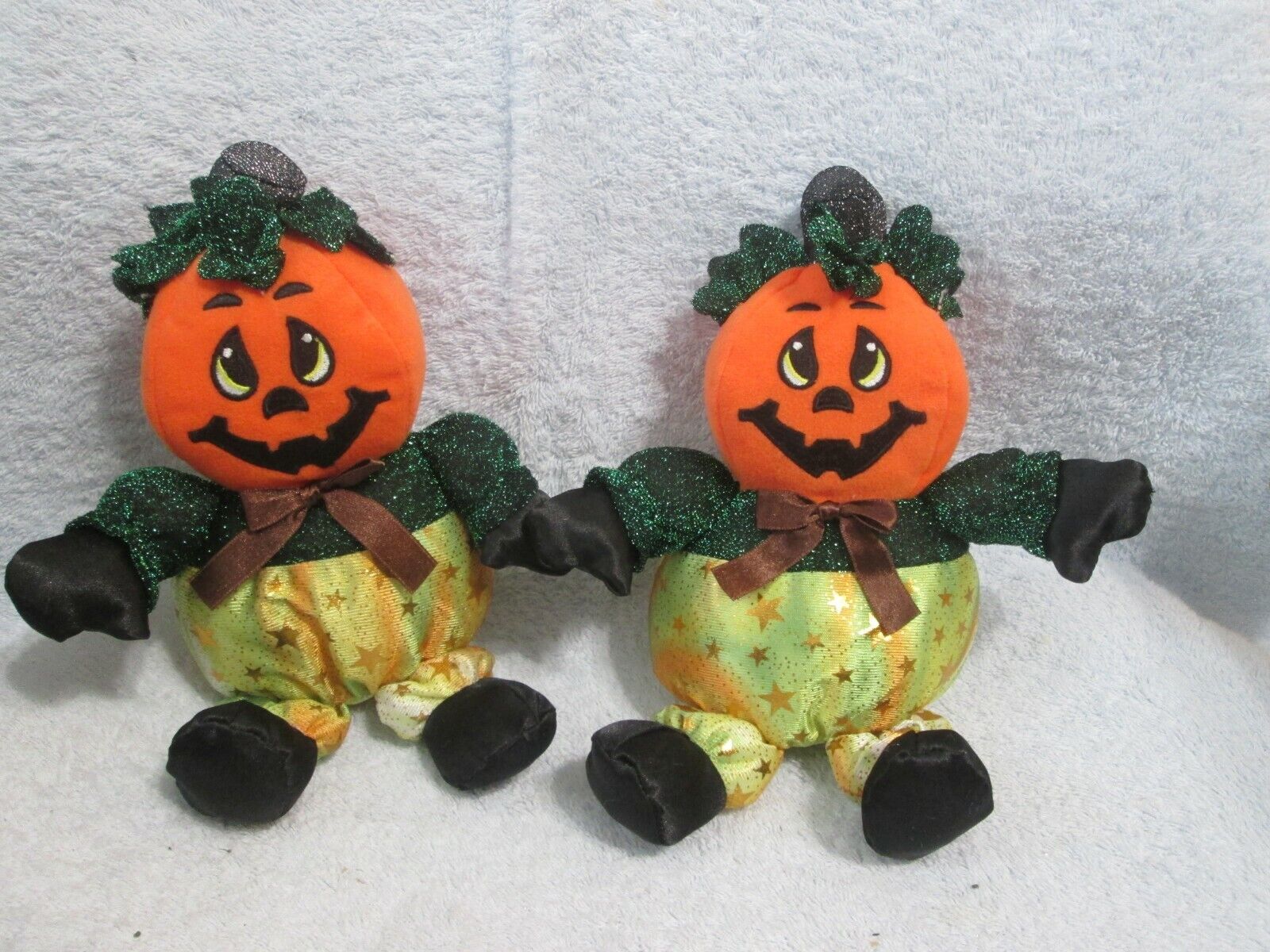 Set Of 2 Halloween Stuffed Pumpkins New No Tags | eBay