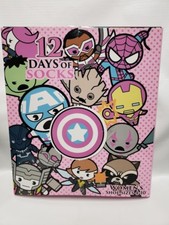 12 DAYS OF SOCKS Marvel Avengers Superhero Limited Edition Women's Size 4-10 NEW