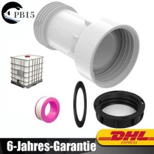 IBC Verl&auml;ngerung Distanzst&uuml;ck Adapter Gerade S60x6 Grobgewinde auf S60x6 Adapter