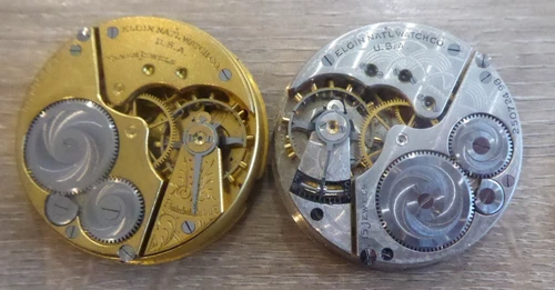 2 ANTIQUE ELGIN GENTS POCKET WATCH MOVEMENTS