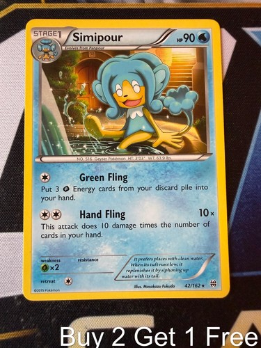 Simipour 42/162 BREAKthrough Rare Pokemon Lightly Played