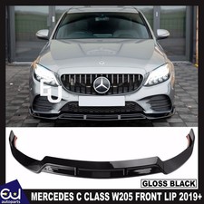 FOR MERCEDES C CLASS W205 C205 AMG FRONT SPLITTER LIP SPOILER BODYKIT LCI 2019+