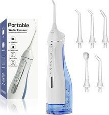 Cordless Portable Oral Irrigator Dental Water Flosser 5 Jet Tips Teeth Cleaning
