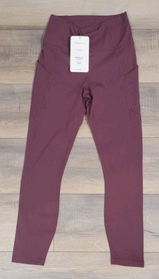 Fabletics Oasis PureLuxe High-Waisted Legging Size XS 4 Merlot Dark Red 