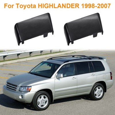 2X Car Black Roof Rail Rack Center Cover Caps For Toyota Highlander 1998-2007