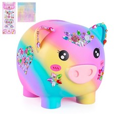 Piggy Bank Girls, Unbreakable Piggy Banks Large Money Coin Bank for Kids with...