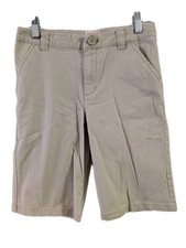 Cat  Jack Girls Shorts 14 Khaki Beige Stretch Zip up Adjustable Waist Pockets