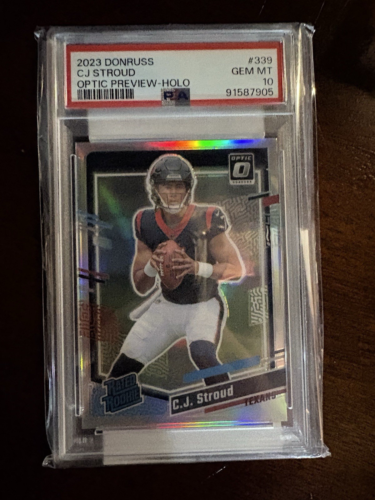 2023 Panini Donruss - Rated Rookie C.J. Stroud #339 Optic Preview Holo Prizm RC 