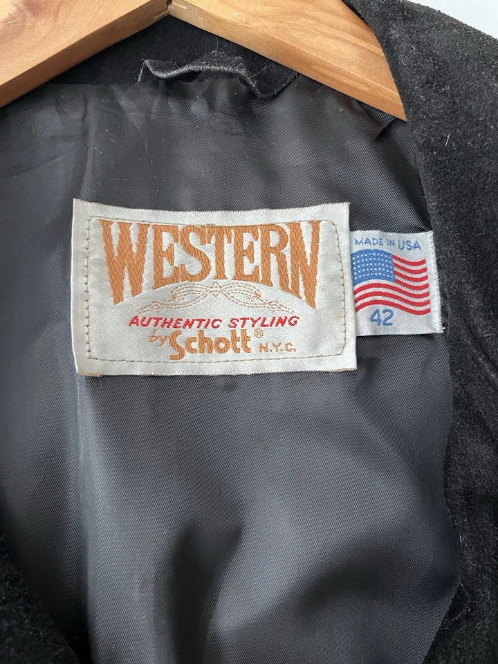 Schott Western Jacket Fringe Tassel 42 Black - Image 4 of 4