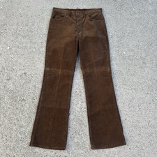Vintage 70s 80s Levi  s 517 Brown Corduroy Bootcut Pants Sz 33x31 Talon Flare