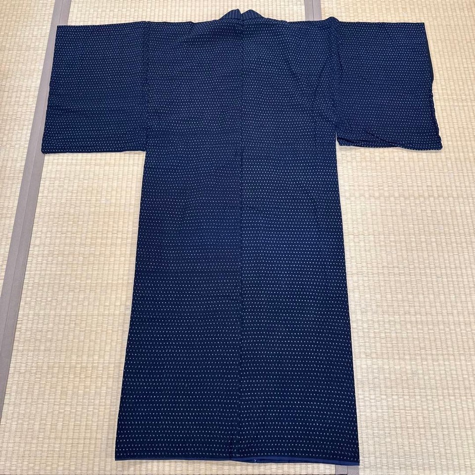Indigo Dye Cotton Kasuri Kimono Haori for Men Vintage Fabric Now | eBay
