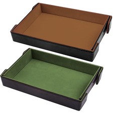 SIQUK 2 sztuki magnetyczna taca na kości prostokątna składana rolowana zielona, wielbłąd 