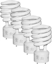 - GU24 23Watt 2700K 1600Lm 2 Prong Light Bulbs- UL Approved-120V 60Hz - Mini Twi