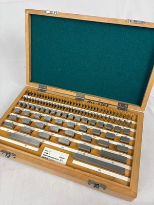 Mitutoyo Endmaß-Satz 112-teilig, Grade 0, DIN 861, 0,5 100 mm, im Holzkasten