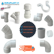 Duraplast Solvent Weld Waste Pipe Fittings 32, 40, 50mm – White PVC