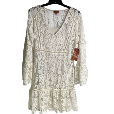 Scully Honey Creek Ivory Lace Bell Sleeve Boho Mini Dress Womens Medium NWT | eBay Scully Honey Creek Ivory Lace Bell Sleeve Boho Mini Dress Womens Medium NWT | eBay