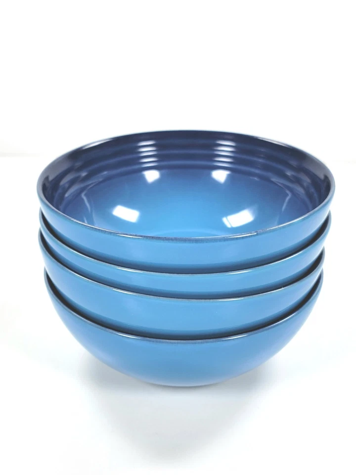 Le Creuset Steinzeug Vancouver Müslischalen 6"/22oz ~ AZUREBLAU ~ 4er Set