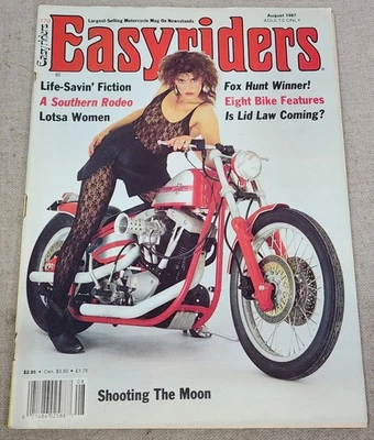 Vintage EASYRIDERS Motorcycle Magazine August 1987 David Mann Centerfold - Image 1 of 4
