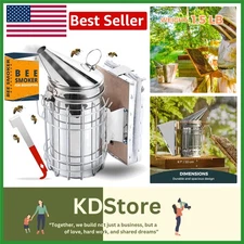 Stainless Steel Bee Smoker with Heat Shield – Professional Beekeeping Tool