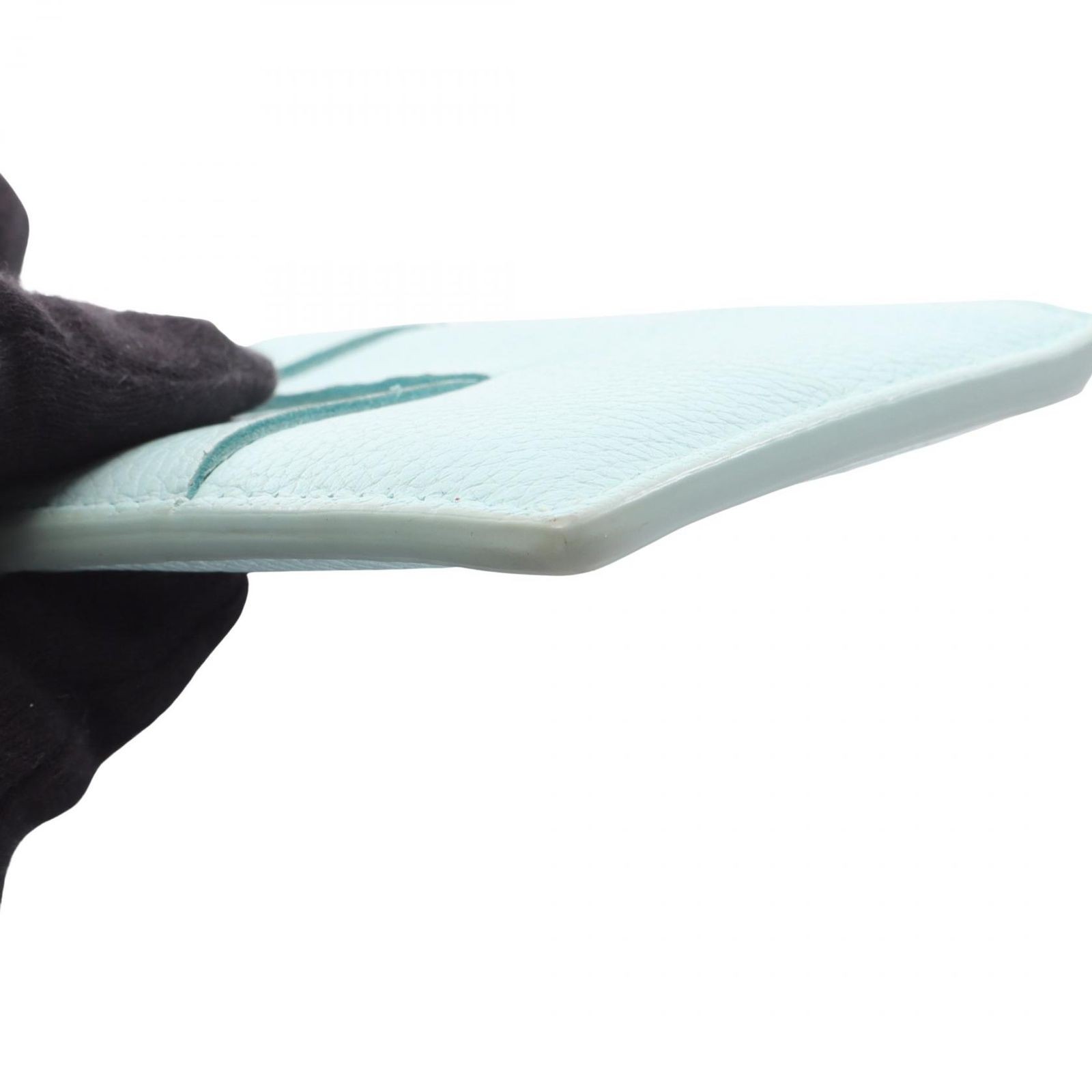 Bottega Veneta Maxi Intrecciato Leather Card Case Light Blue thumbnail 12