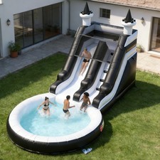 24FT Commercial PVC Inflatable Water Park Splash Water Slide Pool for Adult Kids