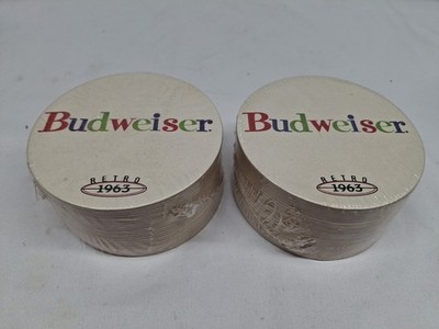 50 Budweiser Retro 1963 Round 4  Coasters NEW SEALED