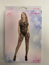 Combinaison Résille Oemen Noire Body Lingerie Sexy Taille Unique