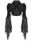 Dark In Love dark Bohemian Gothic Ivy Velvet Flare-Sleeve Bolero Shrug