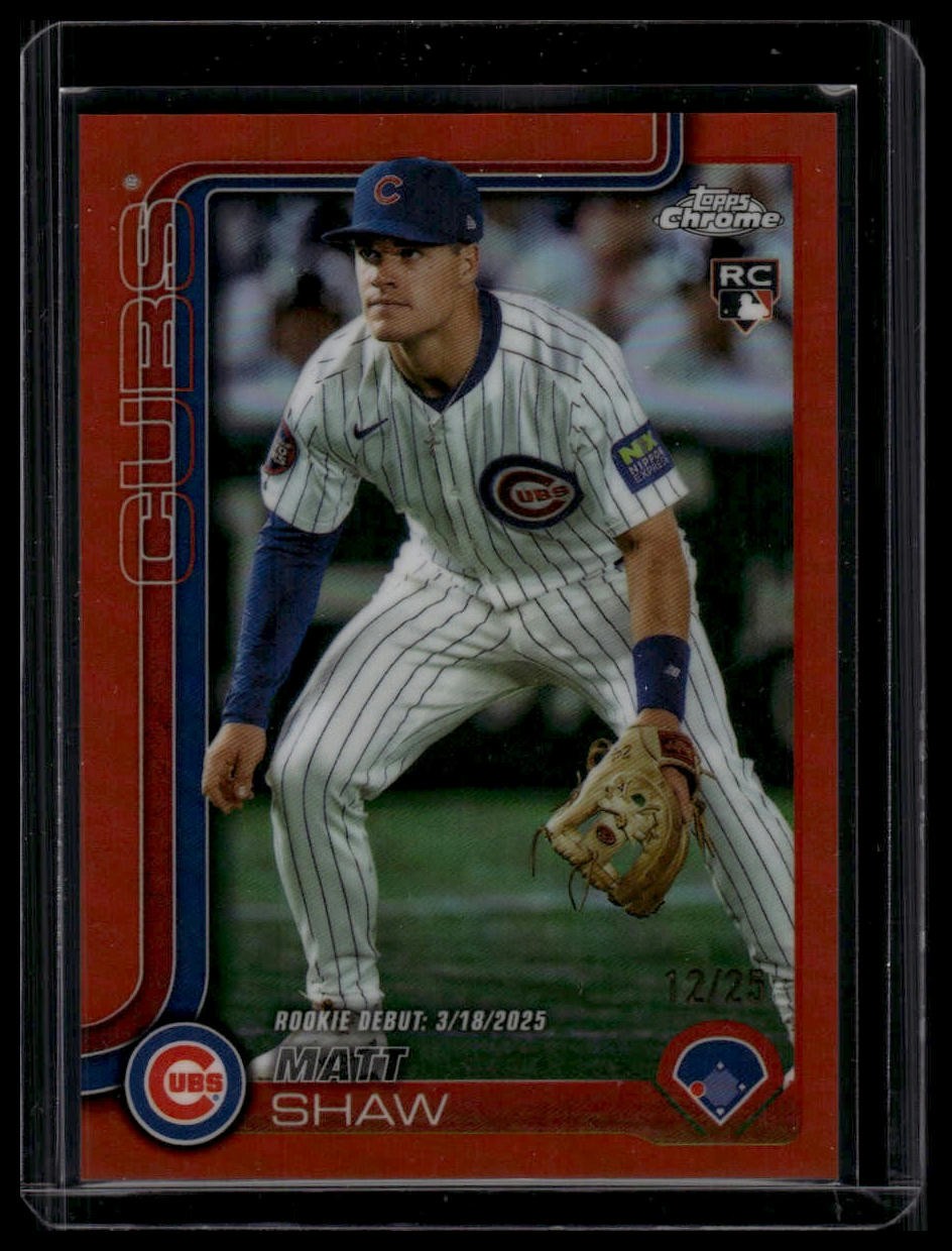 Rookie 2025 Topps Chrome Update #USC135 Matt Shaw True Orange /25
