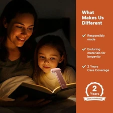 Book Light, Reading Light for Book in Bed, USB Rechargeable LED Night , Pro Rose