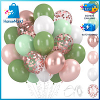 Luftballons 60 StüCk 12 Zoll GrüN Rosegold Metallic Konfetti FüR Party Hochzeit