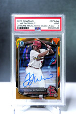 2025 Bowman JJ Wetherholt Prospect Autograph Gold Lava Refractor Rookie PSA 9
