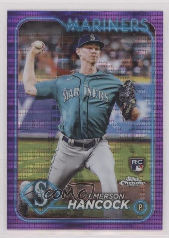 2024 Topps Chrome Purple Sonar Refractor /275 Emerson Hancock #245 Rookie RC bn5