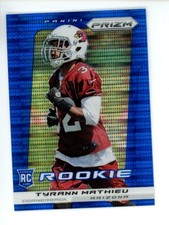 TYRANN MATHIEU 2013 PANINI PRIZM BLUE ROOKIE #296 ARIZONA CARDINALS