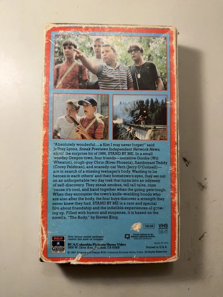 Stand by Me 1986 VHS Vintage - River Phoenix - Stephen King - Rob Reiner -Kiefer - Image 3 of 4