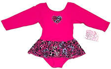 Moret Dress Skirt Skirtall Bodysuit 3/4 Slv Animal Hearts Pink New Girl XS 4 5