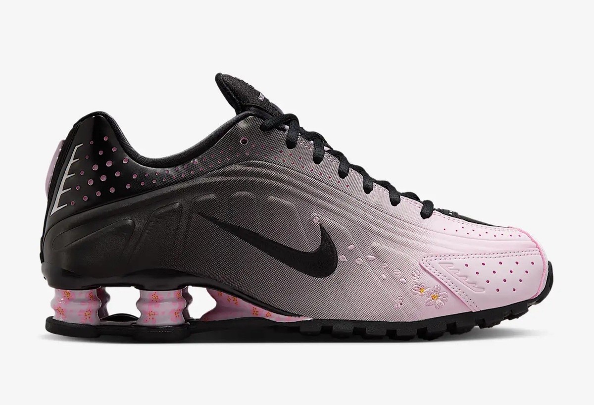 Nike Shox R4 Sakura Black Pink IB8872-600 Women US 12 / Men